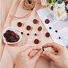 FIBLOOM 60Pcs Wood Stud Earrings Finding EJEW-FI0003-33E-5
