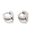 Tarnish Resistant 304 Stainless Steel Huggie Hoop Earrings Findings X-STAS-I167-01C-P-1