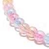 Sparkling Crackle Glass Round Beads Stretch Bracelets Set BJEW-JB07189-14