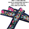 6.8M Ethnic Style Polyester Jacquard Bird Ribbon PW-WG43457-03-2