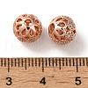 Rack Plating Brass Pave Cubic Zirconia Beads KK-M285-32C-RG-3