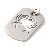 Non-Tarnish Hollow 304 Stainless Steel Pendants STAS-C086-04B-P-2