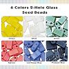  540Pcs 6 Colors 2-Hole Glass Seed Beads SEED-NB0001-45-4