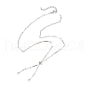 304 Stainless Steel Flat Bar Link Chain Necklace Making AJEW-JB01349-02-1