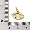 Brass Micro Pave Cubic Zirconia Charms KK-E092-07G-04-3