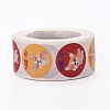 Flat Round Paper Thank You Stickers DIY-C042-12F-2