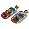 Rectangle Epoxy Resin Big Pendants G-R478-19B-2