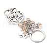 Halloween Tibetan Style Alloy Electroplate Glass Keychains KEYC-JKC01241-5