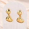 304 Stainless Steel Dangle Stud Earrings for Women EJEW-U052-08G-2