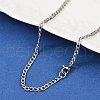Non-Tarnish 201 Stainless Steel Curb Chains Necklaces NJEW-R063-39P-1