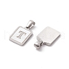 304 Stainless Steel Pave Shell Pendants STAS-G327-01P-T-2