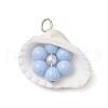 Acrylic Shell Pendants PALLOY-JF03854-3