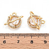 Brass Micro Pave Cubic Zirconia Charms KK-N263-75A-G-3