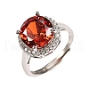 925 Sterling Silver Pave Cubic Zirconia Finger Rings RJEW-C138-01C-01-3