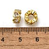 Brass Micro Pave Clear Cubic Zirconia European Beads ZIRC-I070-093G-2