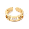 Heart Real 18K Gold Plated Cuff Rings for Girl Women Gift ZIRC-C021-11G-1-2