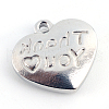 Non-Tarnish 201 Stainless Steel Heart Charms STAS-Q192-18-2