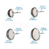 Craftdady 304 Stainless Steel Stud Earring Settings STAS-CD0001-01P-8