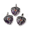 Natural Amethyst Pendants G-A207-01AS-09-1