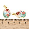 Brass Micro Pave Clear Cubic Zirconia Pendants KK-L235-05E-G-3