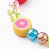 Handmade Polymer Clay Beads Stretch Bracelets for Kids BJEW-JB06326-02-4