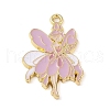 Golden Plated Alloy Eanaml Pendants PALLOY-S184-04G-E-1