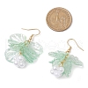 Acrylic Leaf Dangle Earrings EJEW-JE06183-02-3
