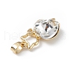 Real 18K Gold Plated Rack Plating Brass Micro Pave Clear Cubic Zirconia Pendants KK-C015-04G-05-2
