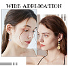 SUNNYCLUE 40Pcs 2 Colors 201 Stainless Steel Oval Stud Earring Findings STAS-SC0005-34-5