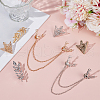 DELORIGIN 7 Pairs 7 Styles Alloy Brooch Pins JEWB-DR0001-04-3