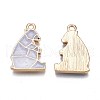 Rack Plating Alloy Enamel Pendants ENAM-S122-76-3