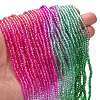 Transparent Painted Glass Beads Strands X1-DGLA-A034-T1mm-A03-2