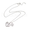 Alloy Pendant Necklaces NJEW-K121-09P-2