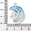 Transparent Resin Pendants RESI-H036-01C-3