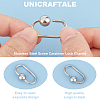 Unicraftale 6Pcs 304 Stainless Steel Screw Carabiner Lock Charms STAS-UN0060-18-5