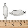 Natural Quartz Crystal Faceted Double Terminal Pointed Rock Crystal Hexagon Connector Charms G-G181-04P-01-3