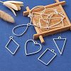 10Pcs Alloy Open Back Bezel Pendants PALLOY-YWC0002-02S-5