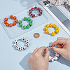 Sport Ball Wood Beaded Keychain for Women Men HJEW-NB00182-3