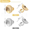 BENECREAT 40Pcs 2 Colors Rack Plating Brass Bead Cap Pendant Bails KK-BC0004-94-2