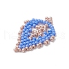 Seed Beads Beaded Charms PALLOY-MZ00285-04-3