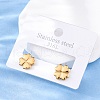 304 Stainless Steel Stud Earrings EJEW-Z098-06G-3