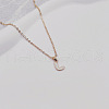 Alloy White Enamel Initial Pendant Necklaces WG51722-10-1