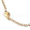 Ion Plating(IP) 304 Stainless Steel Heart Link Chain Necklace NJEW-K249-09G-2