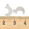 925 Sterling Silver Moon Connector Charms STER-B005-34P-3