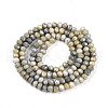 Faceted Electroplated Glass Beads Strands GLAA-C023-02-C11-A-2