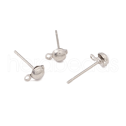 Non-Tarnish 304 Stainless Steel Stud Earring Findings STAS-P307-17B-P-1