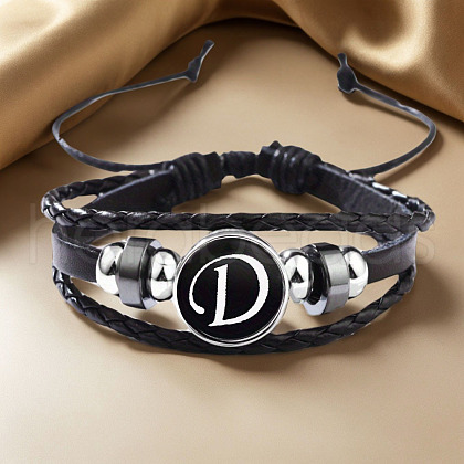 Adjustable Imitation Leather Cord Multilayer Bracelets WGB28DF-04-1