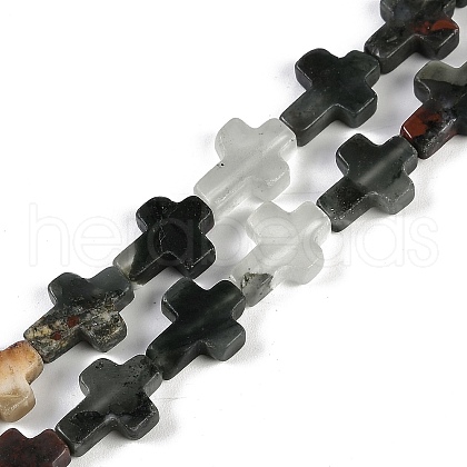 Natural African Bloodstone Beads Strands G-I369-A21-02-1
