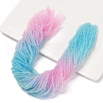 Transparent Painted Glass Beads Strands X1-DGLA-A034-T2mm-A22-1