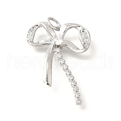 Brass Micro Pave Cubic Zirconia Pendants KK-V008-13P-02-1